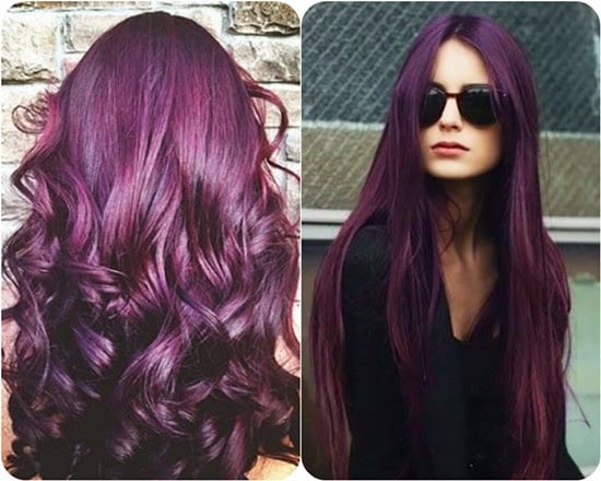 cabello color violeta