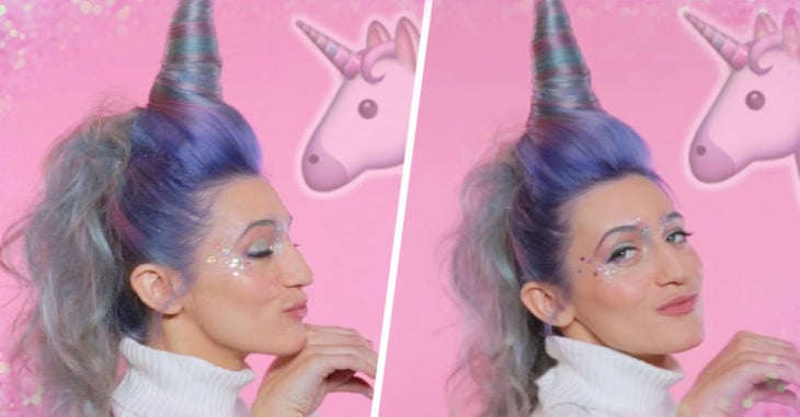 Ya hay un tutorial de peinado de unicornio, y sí, ¡incluye cómo hacer el cuerno!