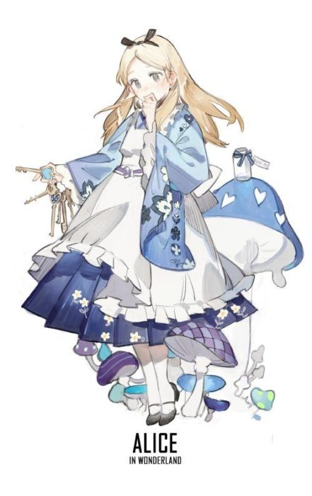 alicia disney anime kimono