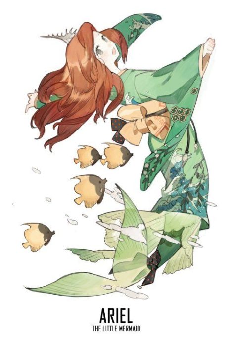 Ariel Disney kimono anime