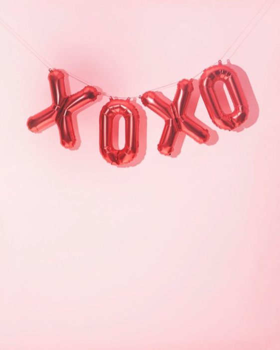 globos en forma de xoxo