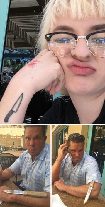 un padre se burla del nuevo tatuaje de su hija