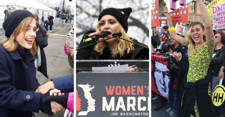 15 famosas defensoras de los derechos que acudieron al 'Womens March'