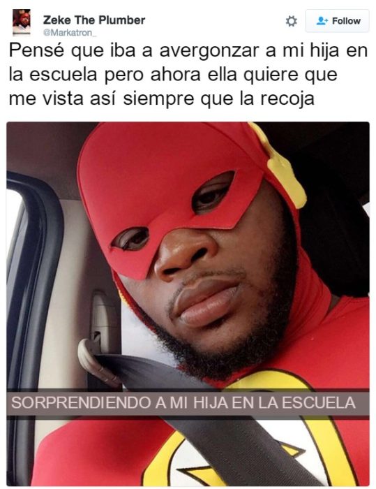 papá vestido de flash