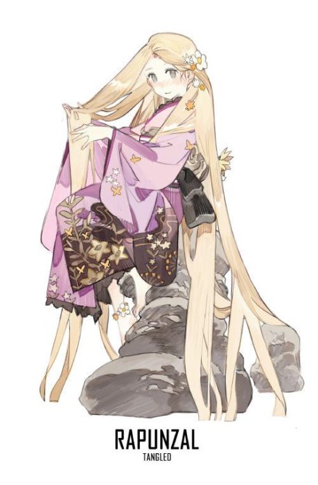rapunzel Disney anime kimono