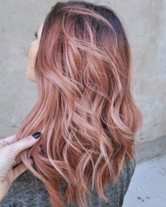 cabello rose gold