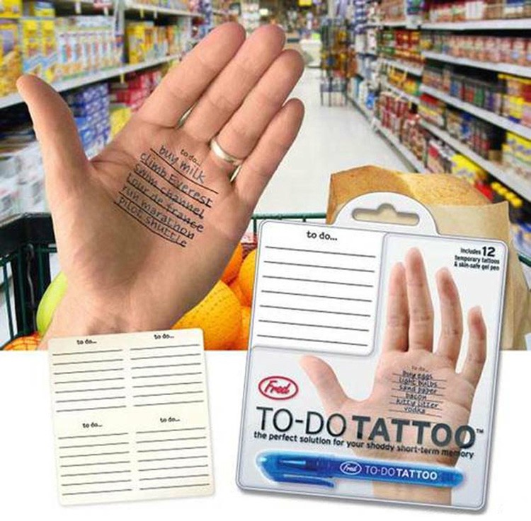 tatuaje para hacer las compras