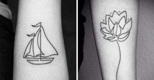20 tatuajes extraordinariamente delicados hechos de una sola línea