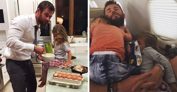 25 imágenes que comprueban que Chris Hemsworth es el mejor papá del mundo