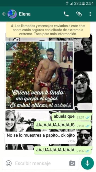 Converación de una abuela en whatsapp