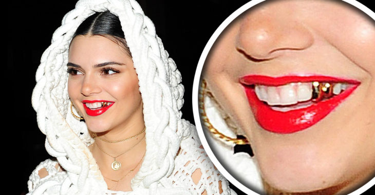 Kendall Jenner intenta hacer tendencia los dientes de oro y las fanáticas de la moda no sabemos como sentirnos al respecto