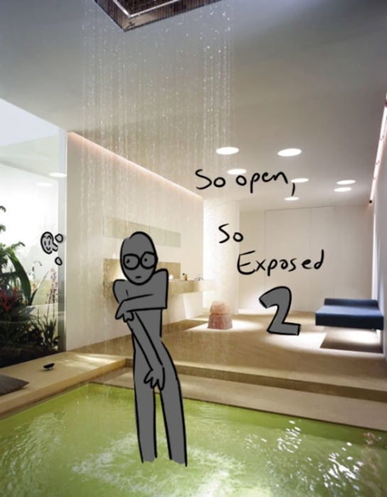 Ilustración que muestra la utilidad de las duchas de los millonarios 