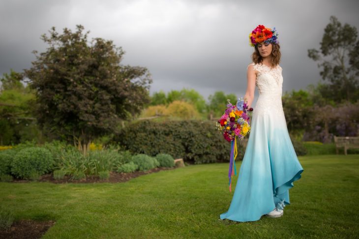 Vestidos de novia en tonos degradados 