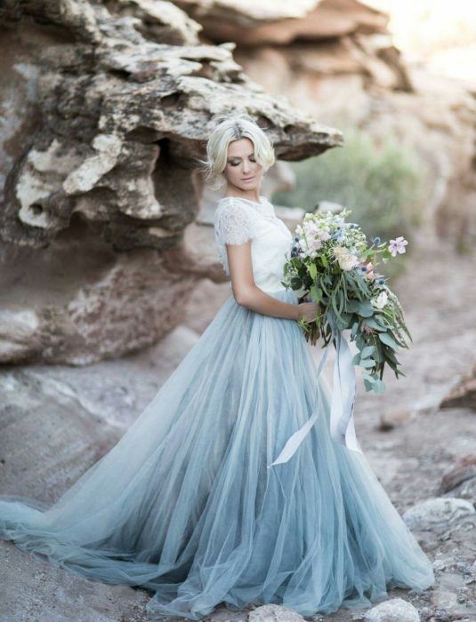 Vestidos de novia en tonos degradados 