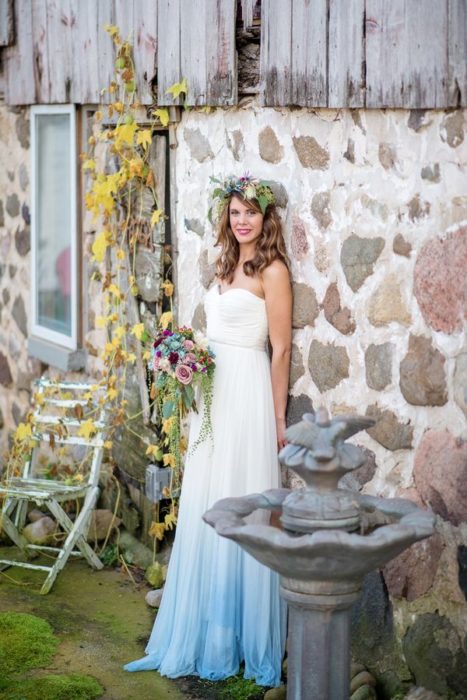 Vestidos de novia en tonos degradados 