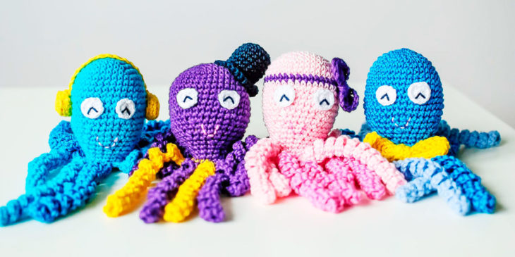 pulpos de crochet 