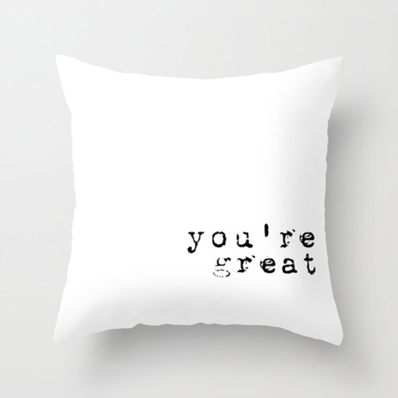 almohada que dice que eres genial