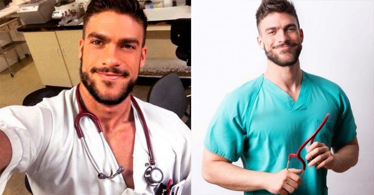 Es "el enfermero más guapo del mundo"; su termómetro y pectorales lo confirman