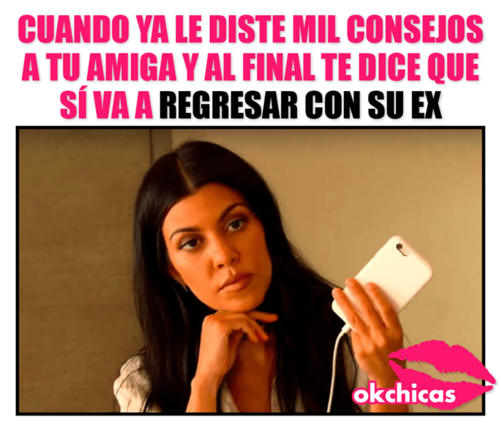 meme ok chicas mujer morena de cabello largo