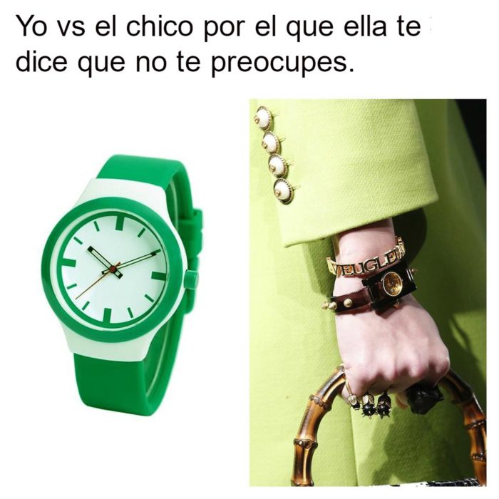 meme con manos y relojes 