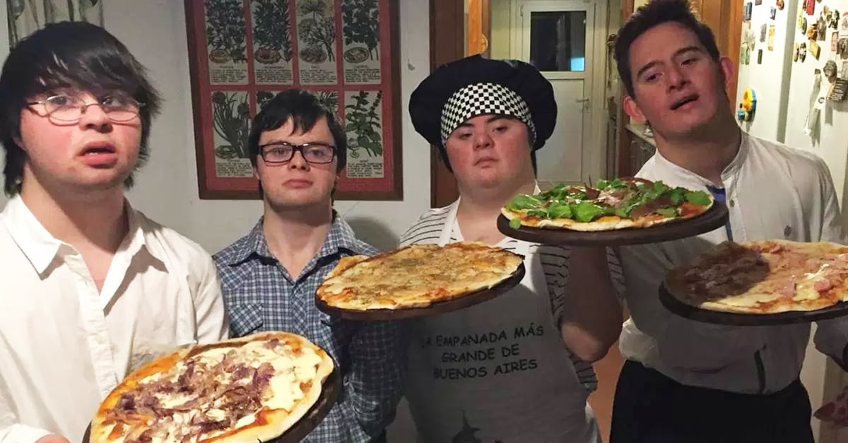 Resultado de imagem para pizzaria sindrome de down