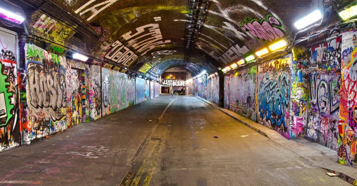 Conoce el túnel en el que está permitido 'graffitear'