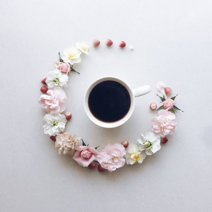 Café y flores