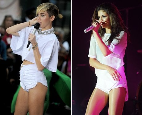  Miley Cyrus y Selena Gomez