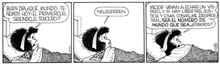 Historieta de Mafalda con frases feministas 