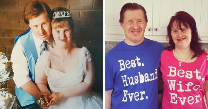 Pareja con síndrome de Down celebra 22 años de matrimonio y es adorable