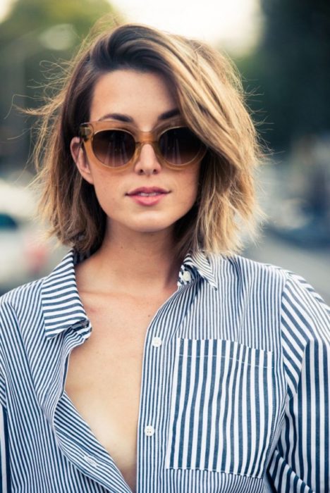 chica cabello corto