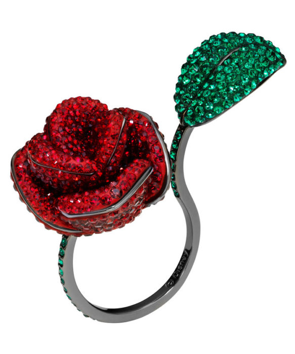 anillo de rosa bella y bestia