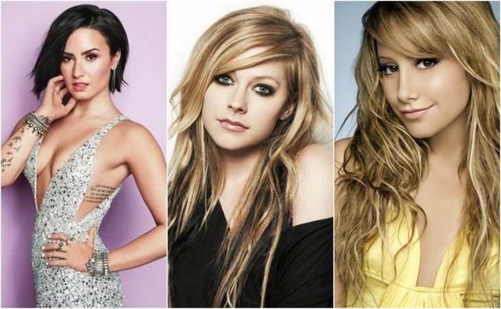 demi, avril, ashely