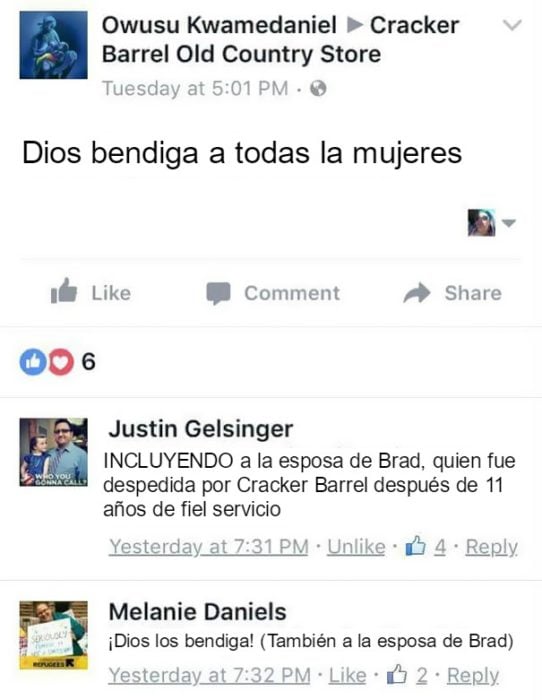 dios bendiga a la esposa de brad