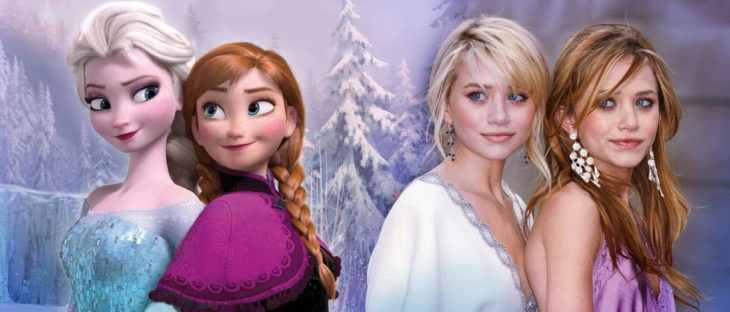 Ana y Elsa de Frozen igual a las gemelas olsen 