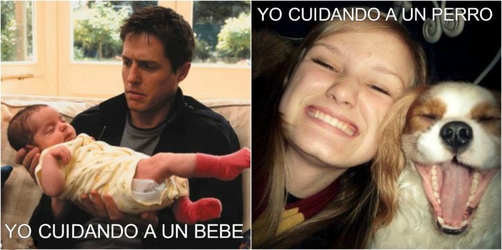 feliz con perro triste con bebe editada