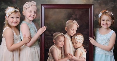 ¡Ellas ganaron! Conmovedora imagen muestra a 3 sobrevivientes de cáncer infantil
