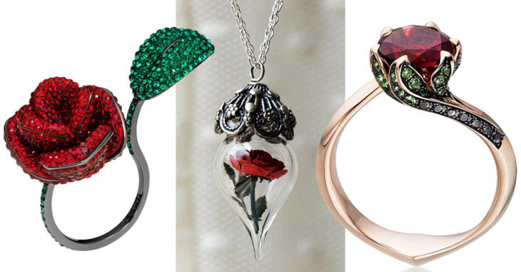 10 Increíbles piezas de joyería inspiradas en 'La Bella y La Bestia' que desearás tener