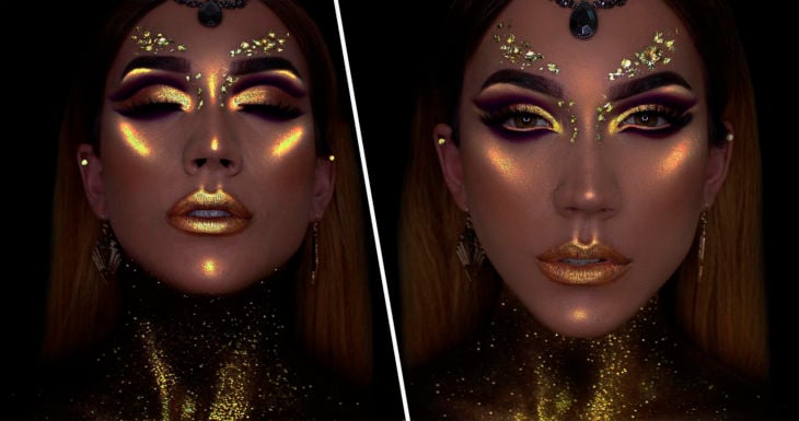 Chica con maquillaje neón 