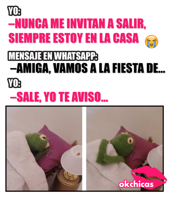 Memes okchicas. Mujeres que aman quedarse en casa 