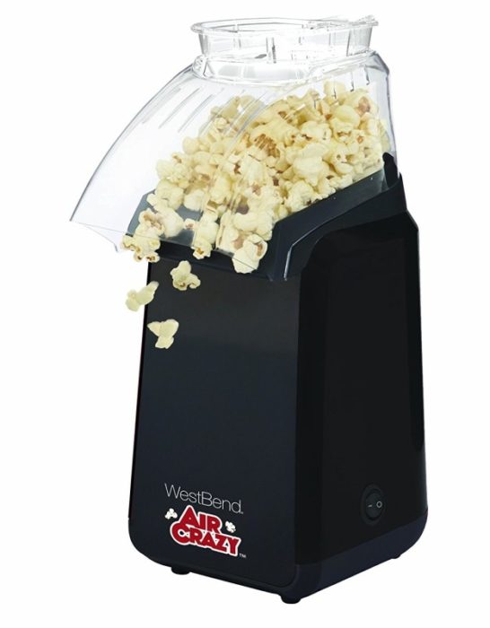 preparador de palomitas negro