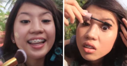Chica de Filipinas hace tutorial de maquillaje en un triciclo