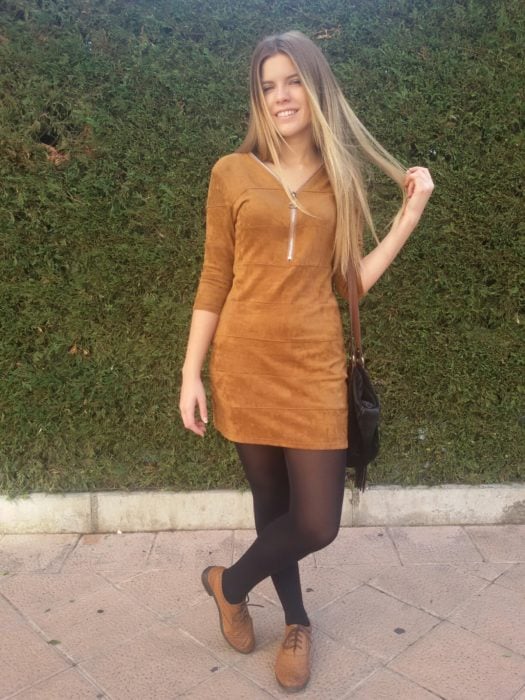 vestido café 
