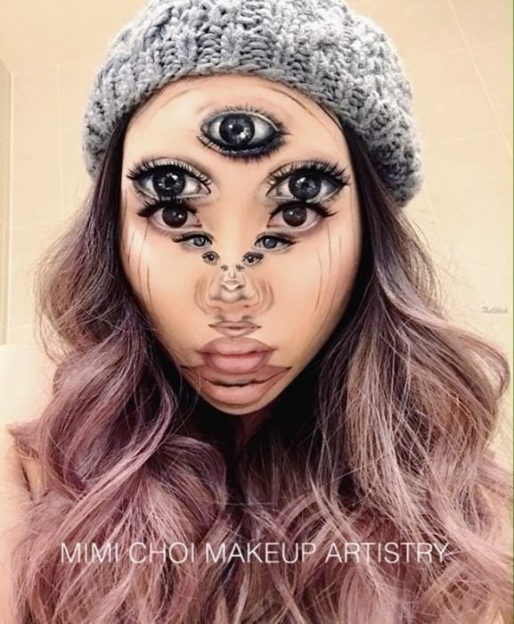 Maquillaje ilusión óptica