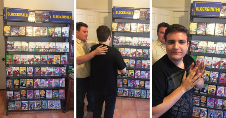 Padres recrean un ‘Blockbuster’ en casa para su hijo autista