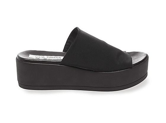 escalera mecánica Plaga Vagabundo Regresan! Las sandalias negras de plataforma Steve Madden