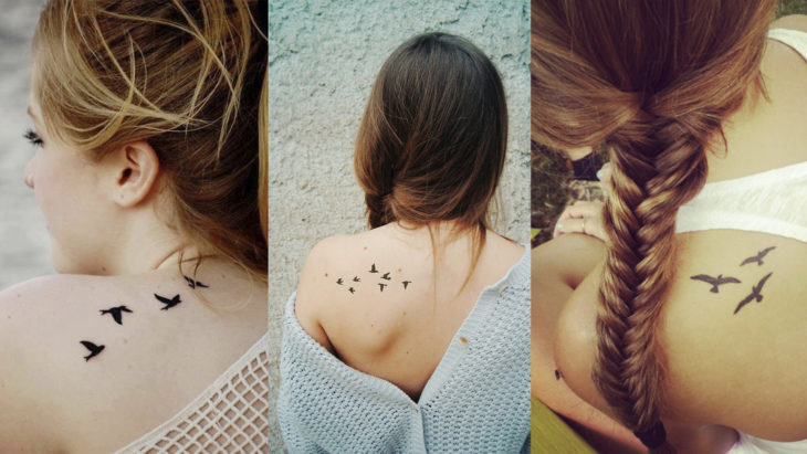 Chicas con tatuajes de aves 