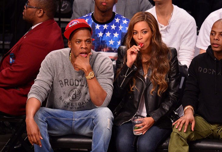 beyonce y jay z en partido