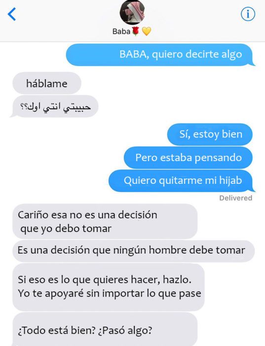 Conversación entre un padre y su hija musulmana