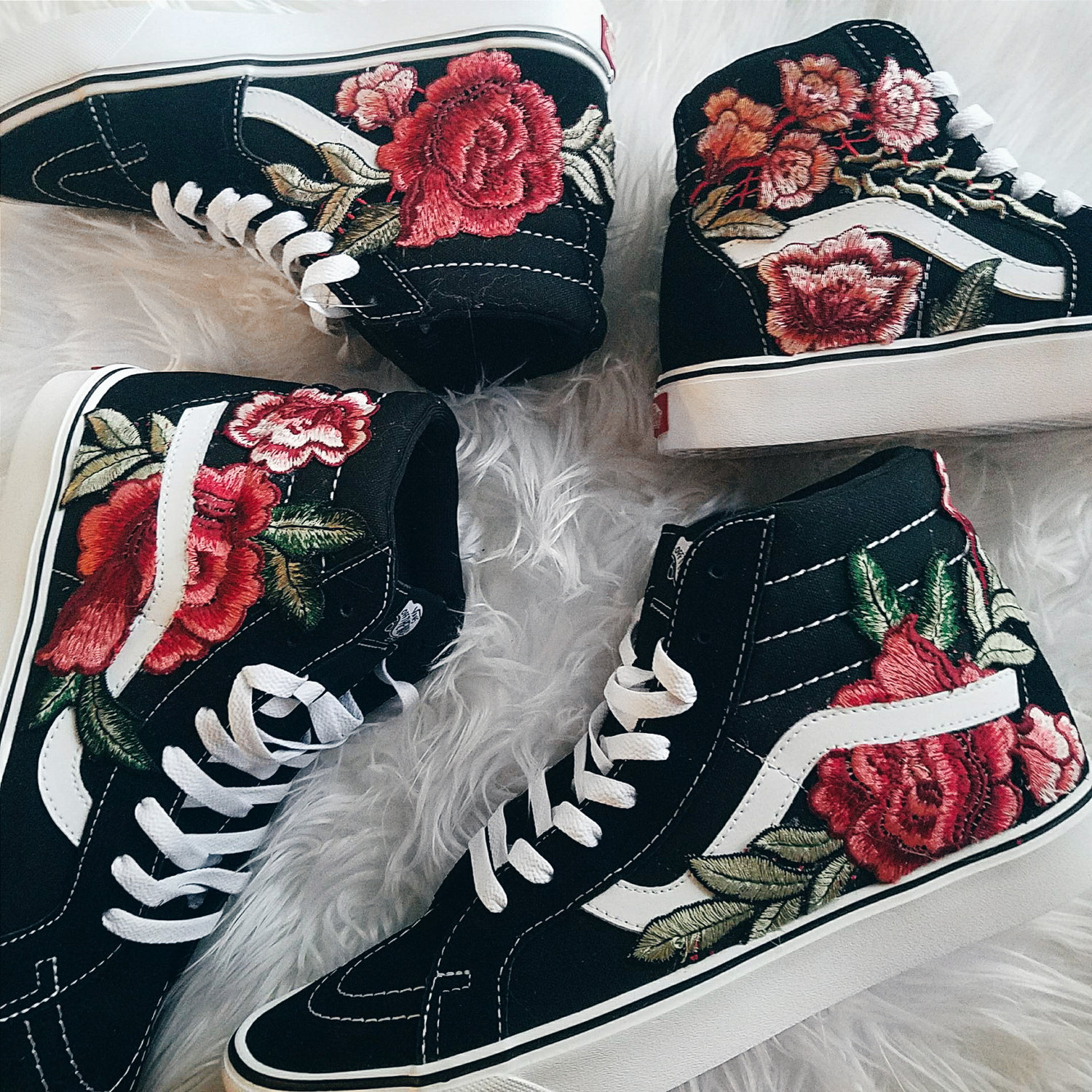 tenis da vans de flor